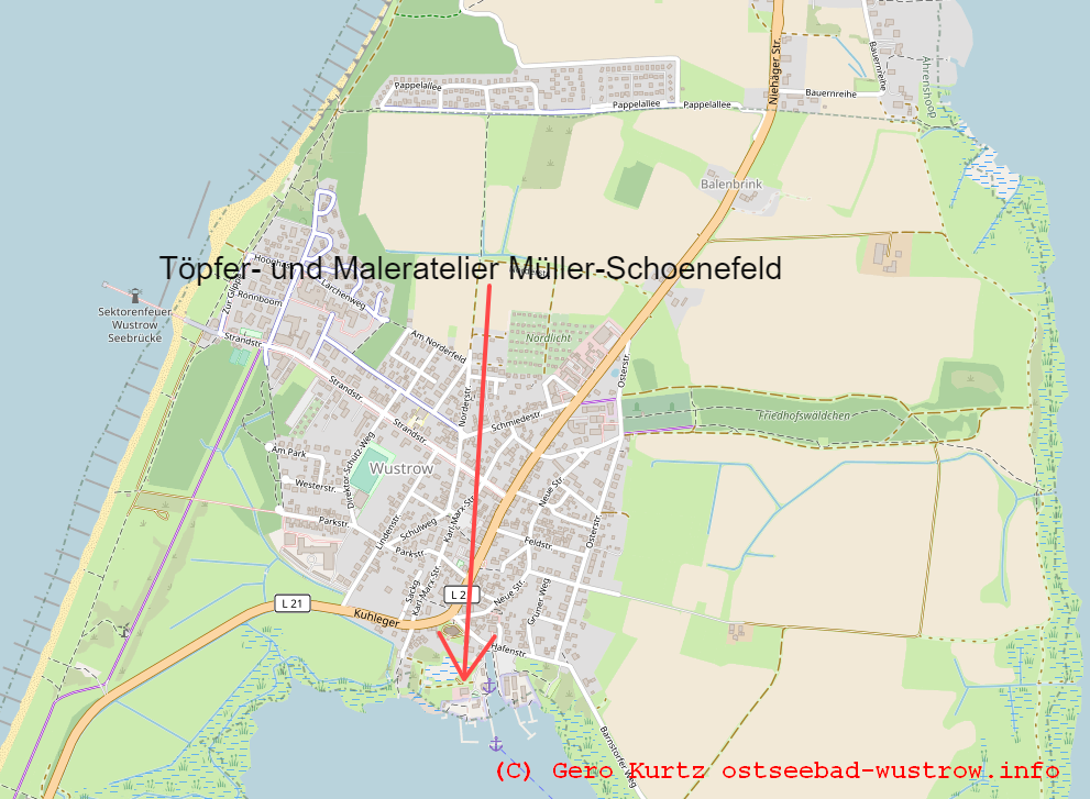Töpfer  und Maleratelier Müller Schoenefeld Lageplan