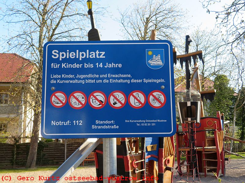 Wustrow Piratenspielplatz Strandstraße - Spielplatz Verhaltensregeln